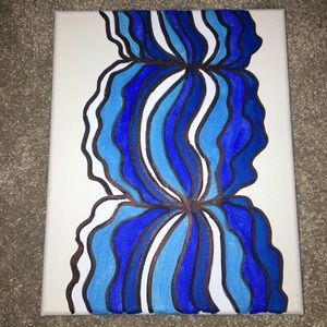 Ombré painting with blues.